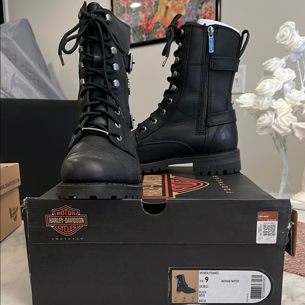 Harley-Davidson Black Leather Boots